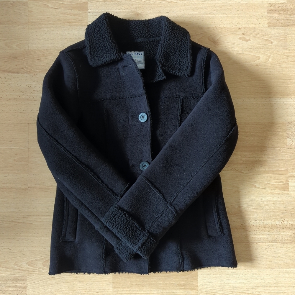 Old Navy Black Sherpa Jacket